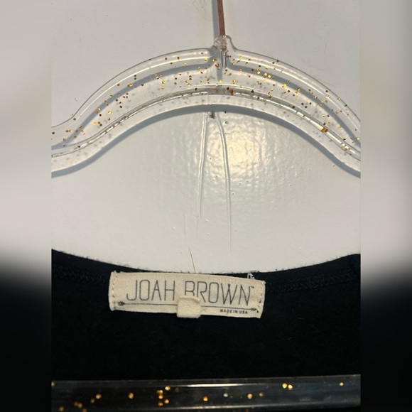 Joah Brown For Keeps V Neck Black Rib Long Sleeve Top One Size - Picture 3 of 7